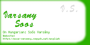 varsany soos business card